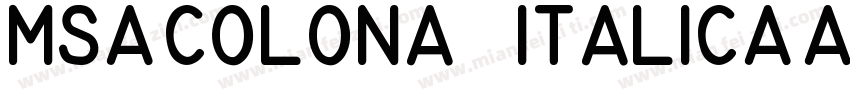 MS-Colona Italic字体转换